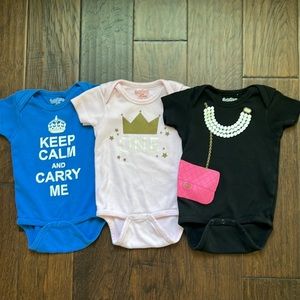 Three Sara Kety onesies